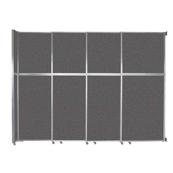 Operable Wall Sliding Room Divider 12'8" x 10'3/4" Charcoal Gray Fabric